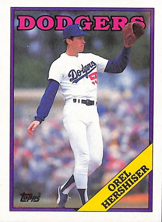 FIINR Baseball Card 1988 Topps Orel Hershiser Rookie Baseball Card #40 - Rookie Card - Mint Condition