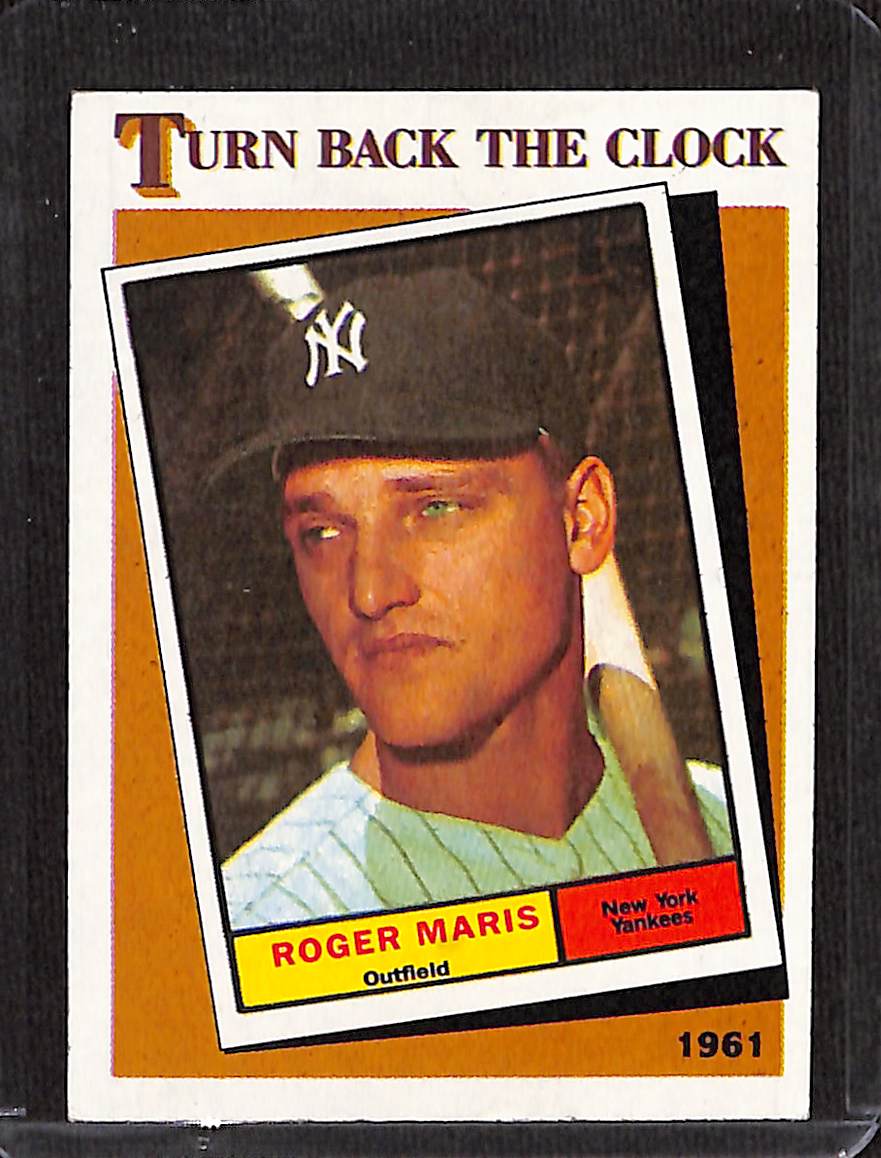 FIINR Baseball Card 1988 Topps Roger Maris Turn Back The Clock Baseball Card #405 - Mint Condition