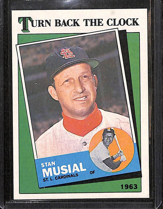 FIINR Baseball Card 1988 Topps Stan Musial Turn Back The Clock Vintage Baseball Card #665 - Mint Condition
