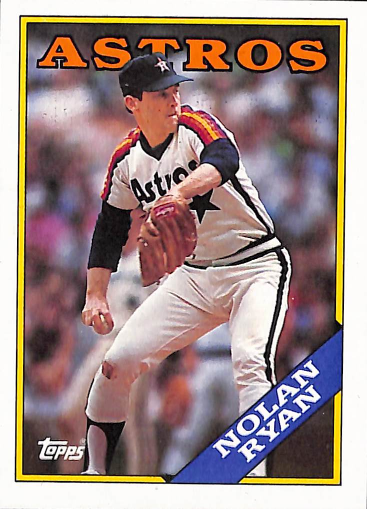 FIINR Baseball Card 1988 Topps Vintage Nolan Ryan Error Baseball Card #250 - Error Card - Mint Condition