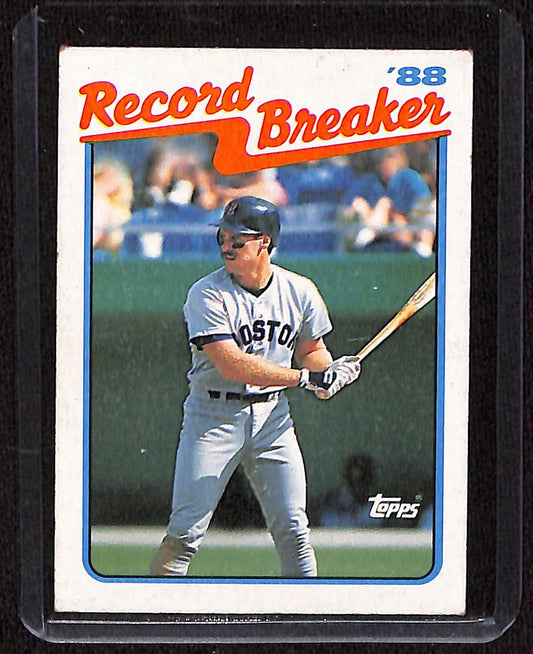 FIINR Baseball Card 1988 Topps Wade Boggs Record Breaker Baseball Card #2