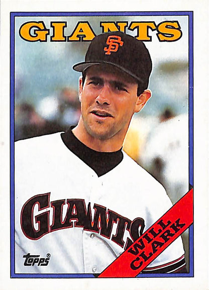 FIINR Baseball Card 1988 Topps Will Clark Vintage MLB Baseball Player Card #350 - Mint Condition