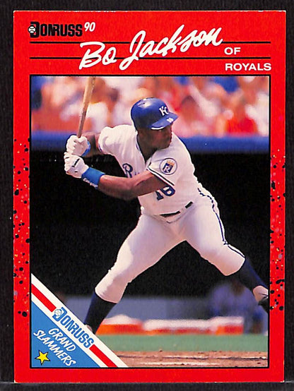 FIINR Baseball Card 1989 Donruss Bo Jackson Baseball Card Royals Grand Slammers #12 - Mint Condition