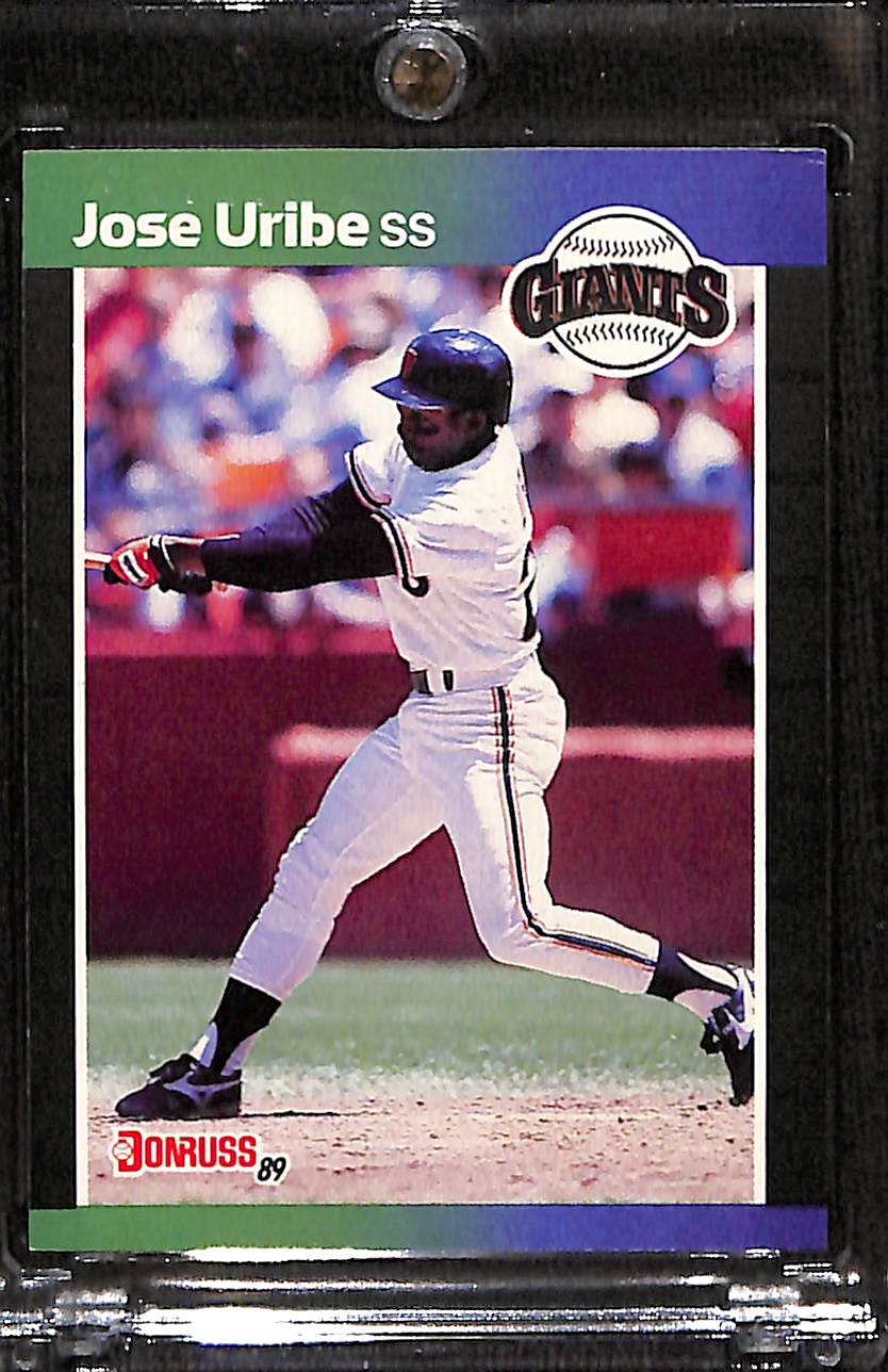 FIINR Baseball Card 1989 Donruss Jose Uribe Baseball Error Card #131 - Error Card - Mint Condition