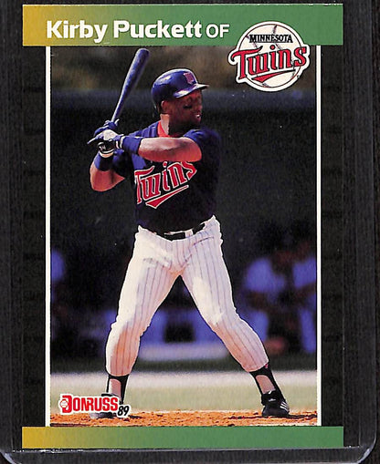 FIINR Baseball Card 1989 Donruss Kirby Puckett MLB Baseball Error Card #182 - Error Card - Mint Condition