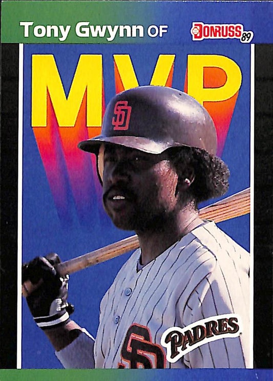 FIINR Baseball Card 1989 Donruss MVP Tony Gwynn Vintage MLB Baseball Card #BC-20 - Mint Condition