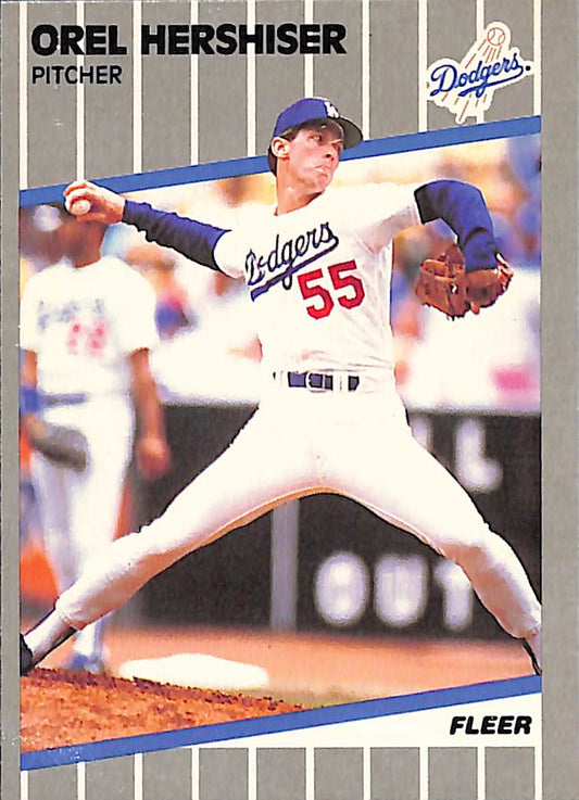 FIINR Baseball Card 1989 Fleer Orel Hershiser Vintage MLB Baseball Card #62 - Mint Condition