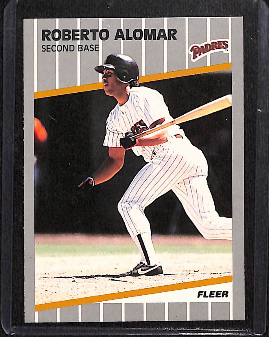 FIINR Baseball Card 1989 Fleer Roberto Alomar Vintage MLB Baseball Card #299 - Mint Condition