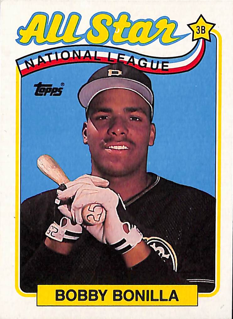 FIINR Baseball Card 1989 Topps All-Star Bobby Bonilla MLB Baseball Card #388 - Mint Condition
