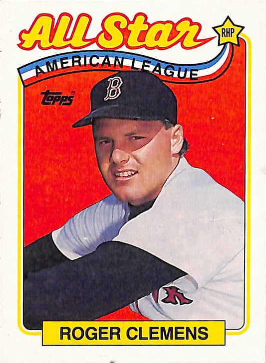 FIINR Baseball Card 1989 Topps All-Star Roger Clemens Vintage Baseball Card #405 - Mint Condition