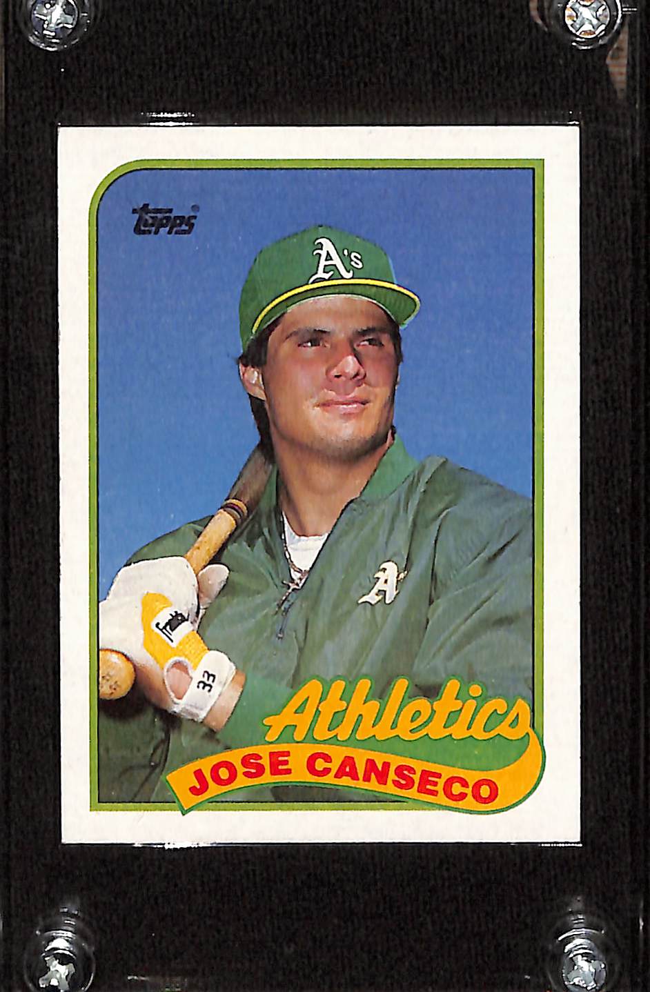 FIINR Baseball Card 1989 Topps Jose Canseco Baseball Error Card #500 - Mint Condition Error Card