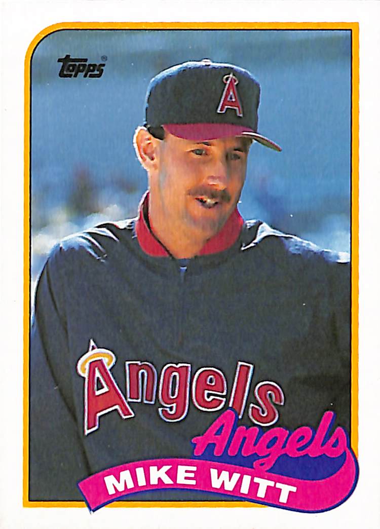 FIINR Baseball Card 1989 Topps Mike Witt Vintage MLB Baseball Card #190 - Mint Condition