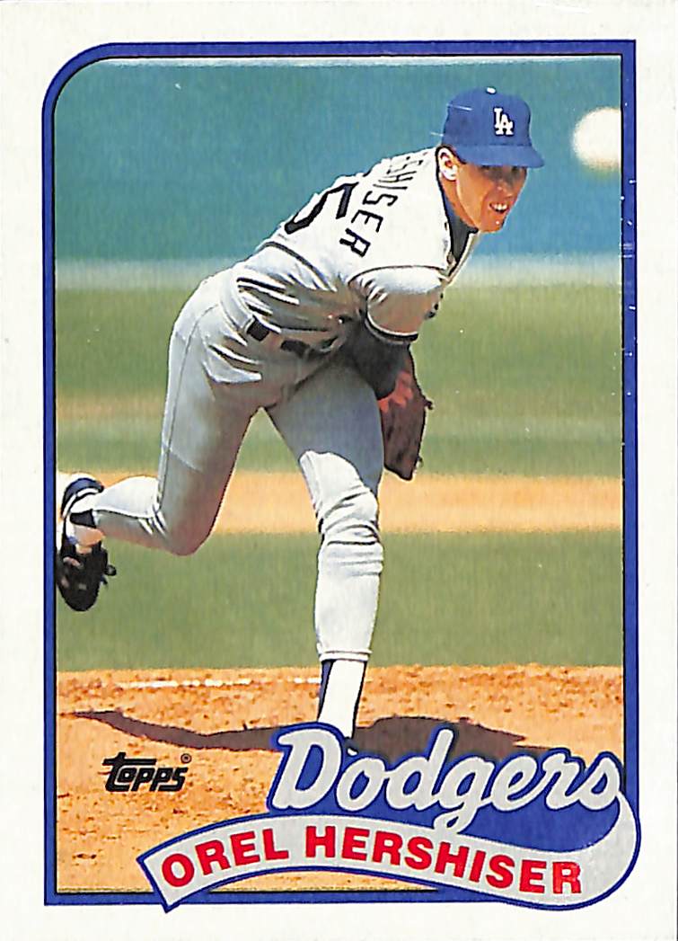 FIINR Baseball Card 1989 Topps Orel Hershiser Vintage Baseball Card #550 - Mint Condition