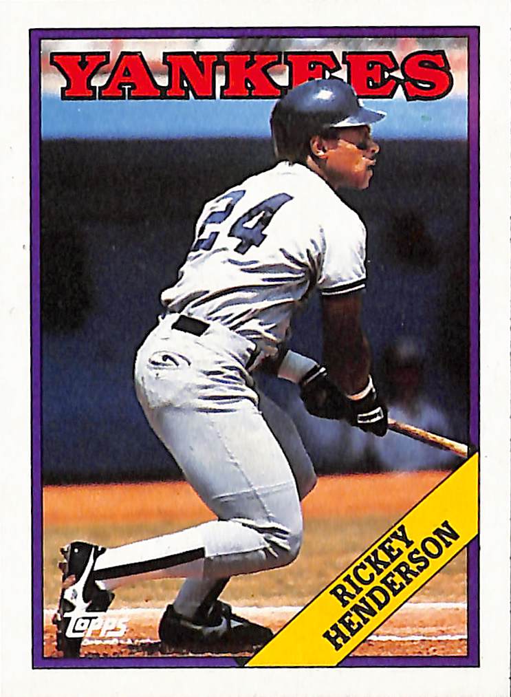 FIINR Baseball Card 1989 Topps Rickey Vintage Henderson Baseball Card #60 - Mint Condition