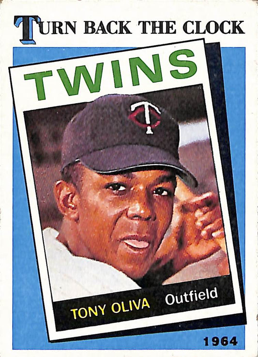 FIINR Baseball Card 1989 Topps Tony Oliva Turn Back The Clock Vintage Baseball Card #665 - Mint Condition