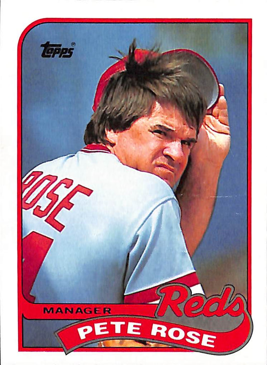FIINR Baseball Card 1989 Topps Vintage Pete Rose Baseball Card #505 - Mint Condition