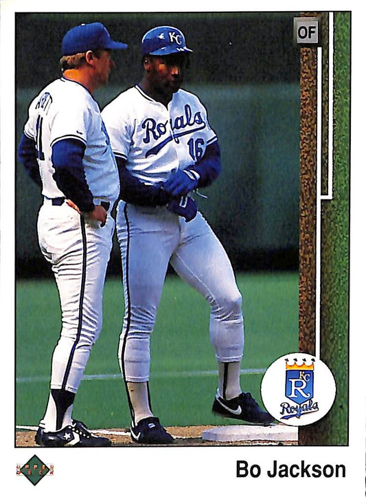 FIINR Baseball Card 1989 Upper Deck Bo Jackson MLB Baseball Card Royals #221 - Mint Condition