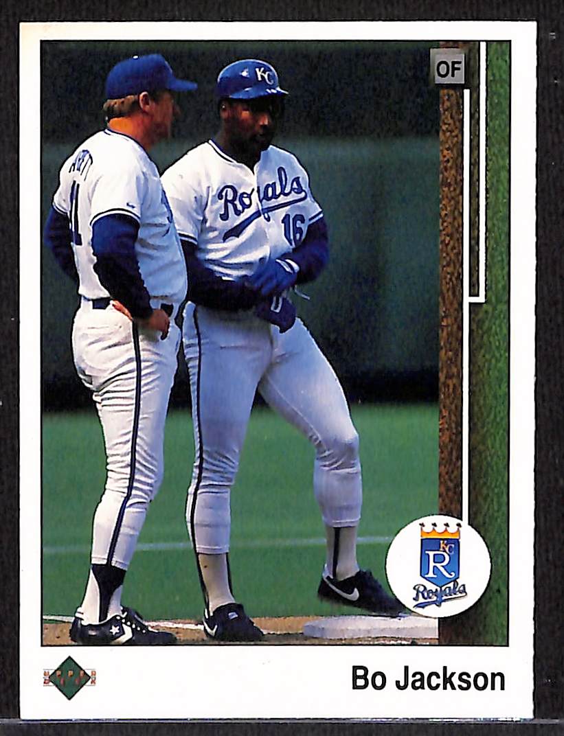 FIINR Baseball Card 1989 Upper Deck Bo Jackson MLB Baseball Card Royals #221 - Mint Condition