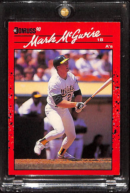 FIINR Baseball Card 1990 Donrus Mark McGwire Baseball Error Card #185 - Error Card - Mint Condition