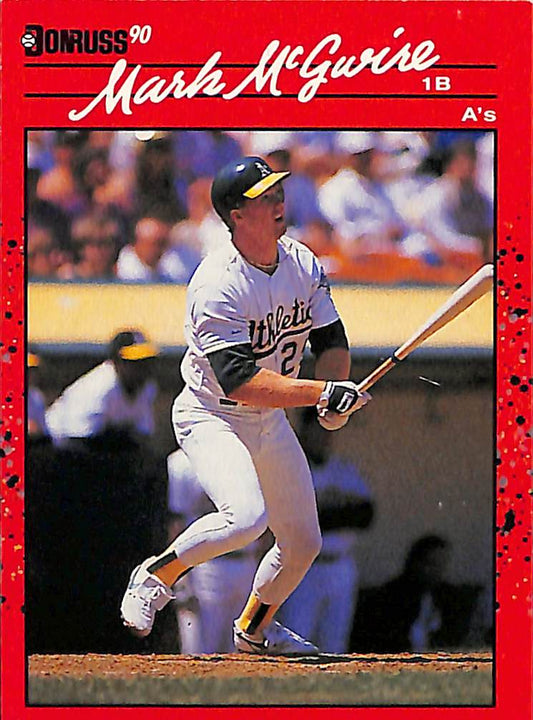 FIINR Baseball Card 1990 Donrus Mark McGwire Baseball Error Card #185  - Error Card - Mint Condition