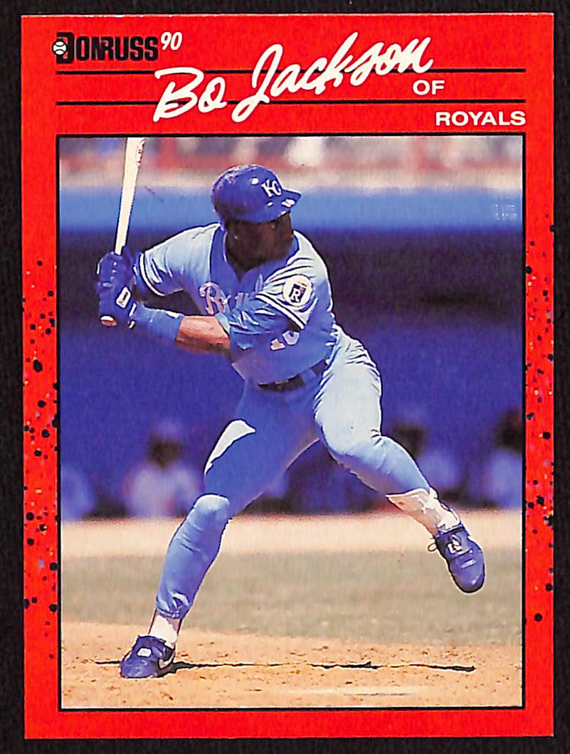 FIINR Baseball Card 1990 Donruss Bo Jackson All Star Baseball Card Royals #61 - Error Card - Mint Condition