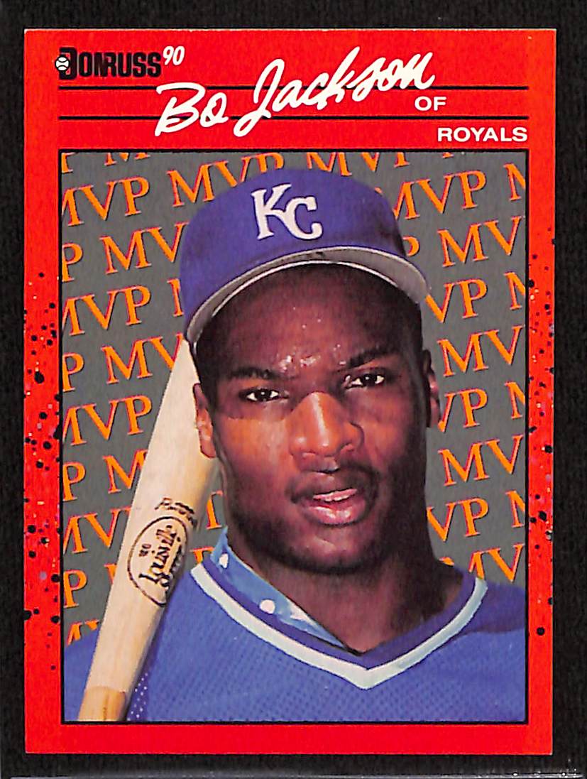 FIINR Baseball Card 1990 Donruss Bo Jackson All Star Baseball Card Royals #61 - Error Card - Mint Condition