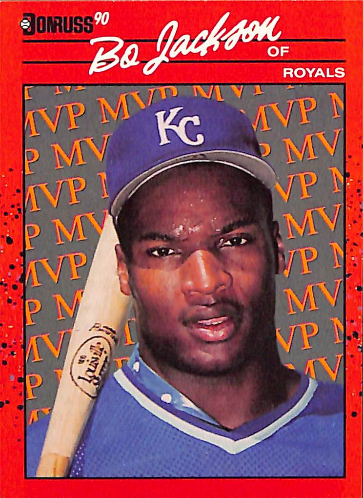 FIINR Baseball Card 1990 Donruss Bo Jackson All Star Baseball Card Royals #61 - Error Card - Mint Condition