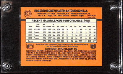 FIINR Baseball Card 1990 Donruss Bobby Bonilla Baseball Error Card #BC-16 - Error Card - Mint Condition