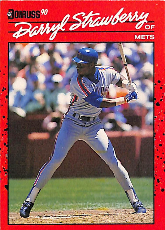 FIINR Baseball Card 1990 Donruss Darryl Strawberry Error Baseball Card #235 - Error Card - Mint Condition