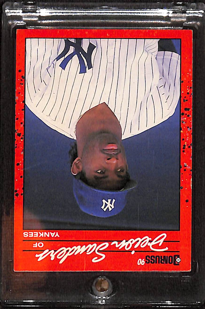FIINR Baseball Card 1990 Donruss Deion Sanders Baseball Card #427 - Error Card - Mint Condition