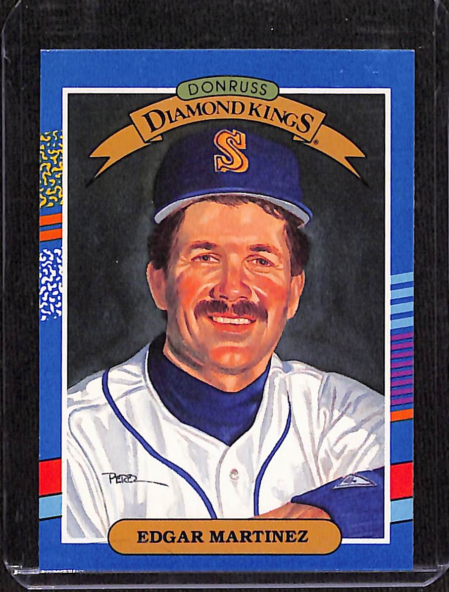 FIINR Baseball Card 1990 Donruss Diamond Kings Edgar Martinez MLB Baseball Card #16 - Error Card Mint Condition