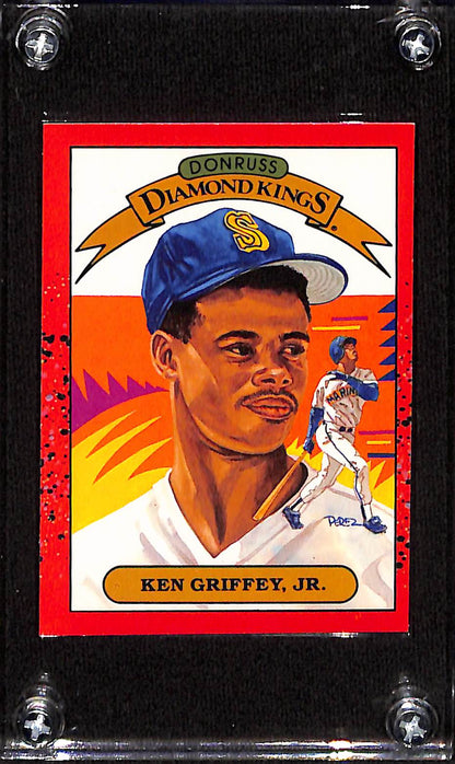 FIINR Baseball Card 1990 Donruss Diamond Kings Ken Griffey Jr. Baseball Error Card #61 - Error Card - Mint Condition