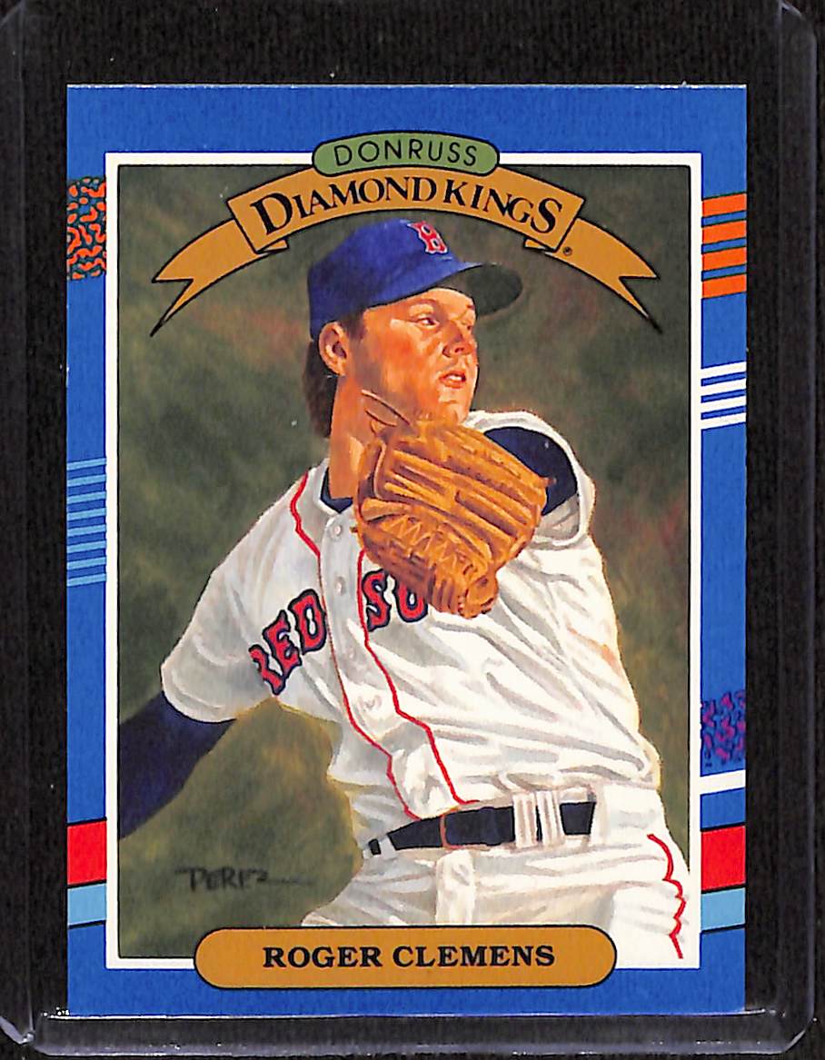 FIINR Baseball Card 1990 Donruss Diamond Kings Roger Clemens Baseball Error Card #9 - Error Card - Mint Condition