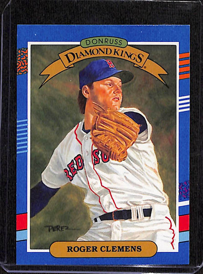 FIINR Baseball Card 1990 Donruss Diamond Kings Roger Clemens Baseball Error Card #9 - Error Card - Mint Condition