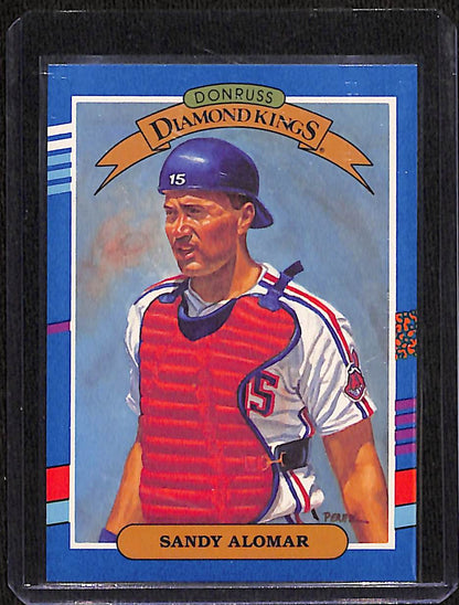 FIINR Baseball Card 1990 Donruss Diamond Kings Sandy Alomar MLB Baseball Card #13 - Mint Condition