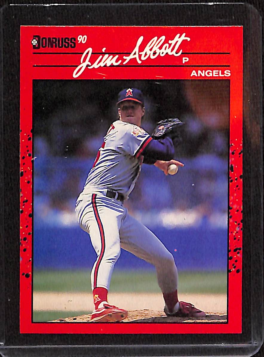 FIINR Baseball Card 1990 Donruss Jim Abbot MLB Baseball Player Error Card #108 - Error Card - Mint Condition