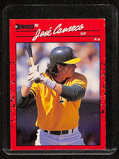 FIINR Baseball Card 1990 Donruss Jose Canseco Baseball Error Card #125 - Error Card - Mint Condition