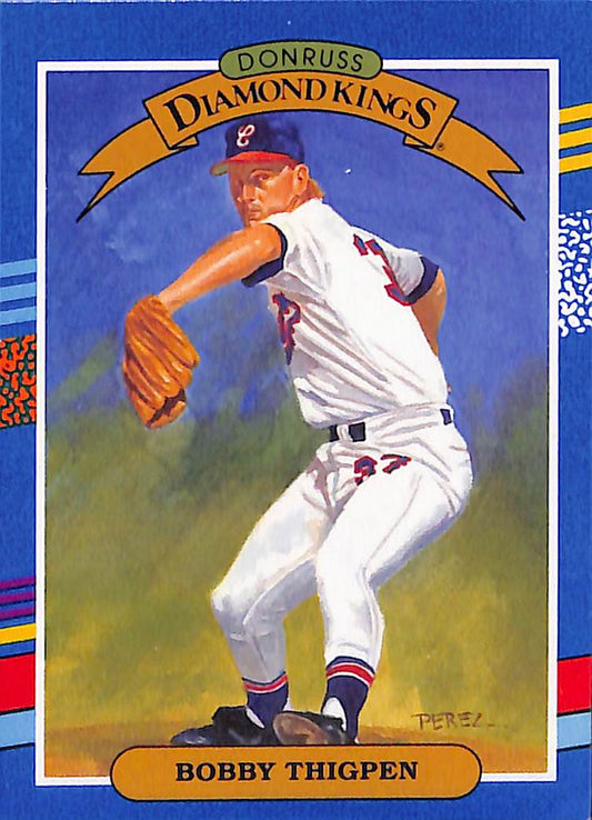 FIINR Baseball Card 1990 Donruss King of Kings Bobby Thigpen MLB Baseball Error Card #8 - Error Card Mint Condition