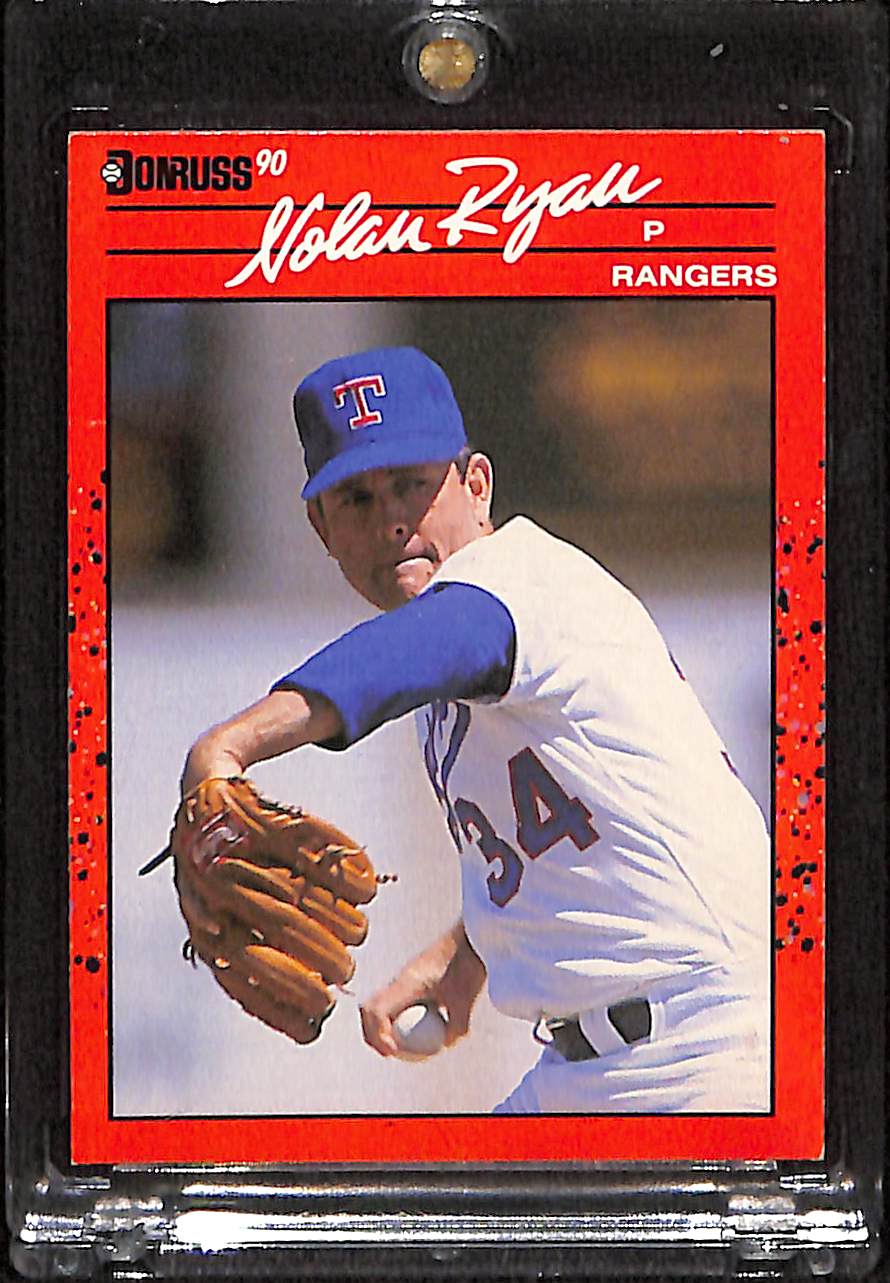 FIINR Baseball Card 1990 Donruss Nolan Ryan Baseball Error Card Royals #166 - Error Card - Mint Condition