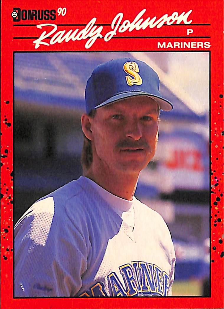 FIINR Baseball Card 1990 Donruss Randy Johnson Baseball Card Royals #379 - Error Card - Mint Condition