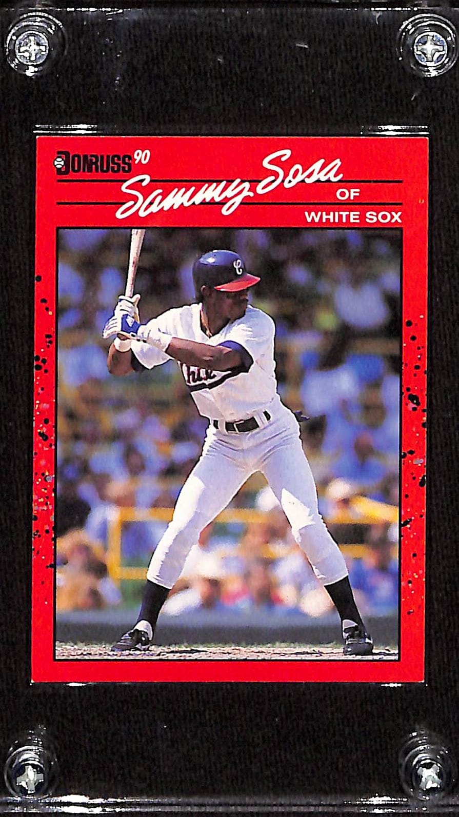 1990 Donruss Sammy Sosa Double Error Baseball Card #489 - Rare Double FIINR Auctions 1990 Donruss Sammy Sosa Double Error Baseball Card #489 - Rare Double FIINR Auctions