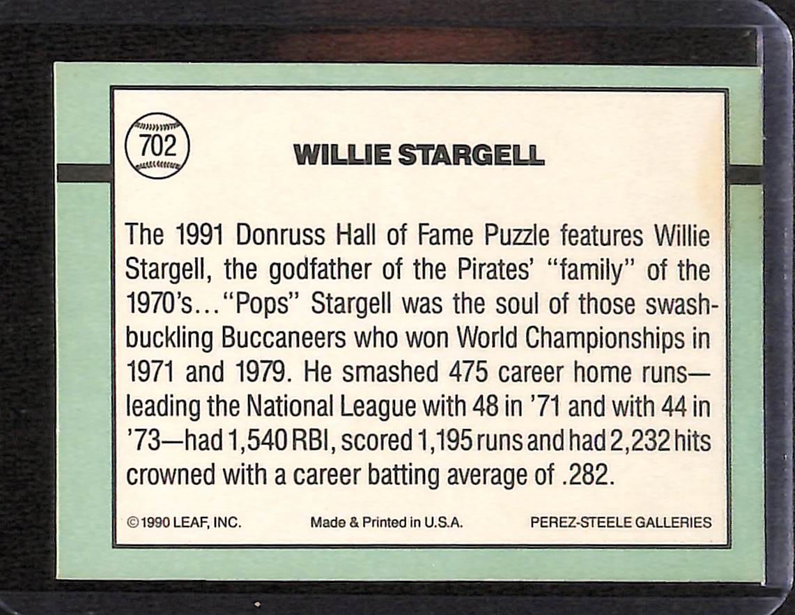 FIINR Baseball Card 1990 Donruss Willie Stargell Vintage Baseball Player Card #702 - Mint Condition