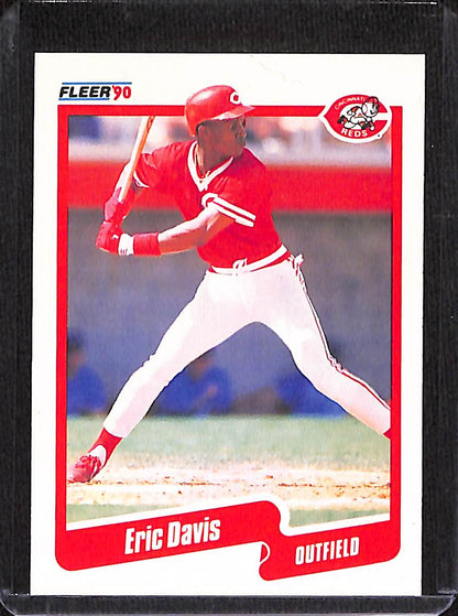 FIINR Baseball Card 1990 Fleer Eric Davis Baseball MLB Player Card #417 - Mint Condition