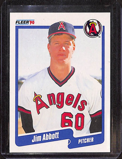 FIINR Baseball Card 1990 Fleer Jim Abbott MLB Baseball Card #125 - Mint Condition