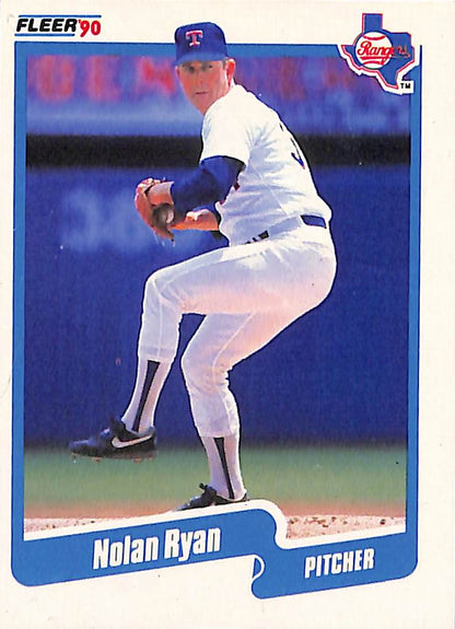 FIINR Baseball Card 1990 Fleer Nolan Ryan MLB Baseball Player Card #313 - Mint Condition