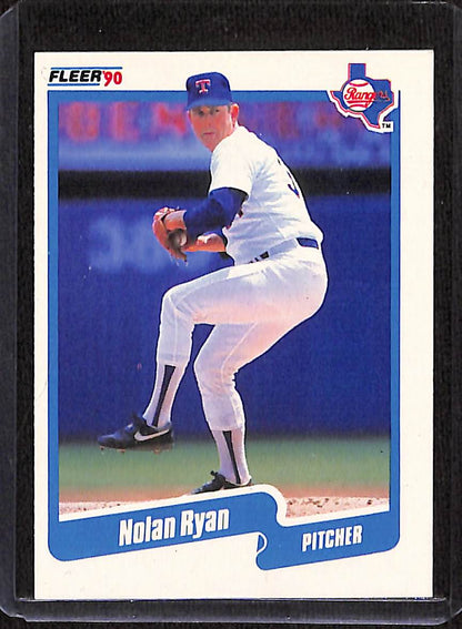 FIINR Baseball Card 1990 Fleer Nolan Ryan MLB Baseball Player Card #313 - Mint Condition