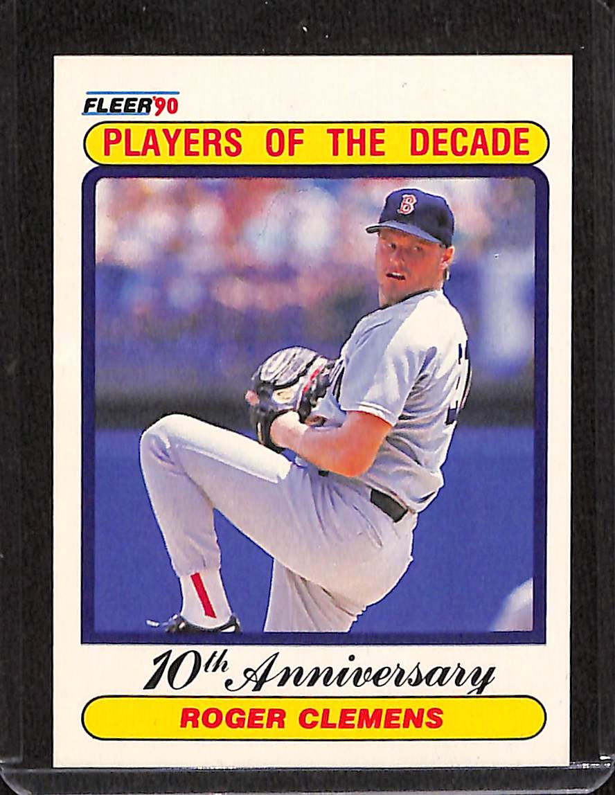 FIINR Baseball Card 1990 Fleer Players of the Decade Roger Clemens Baseball Card #627 - Mint Condition