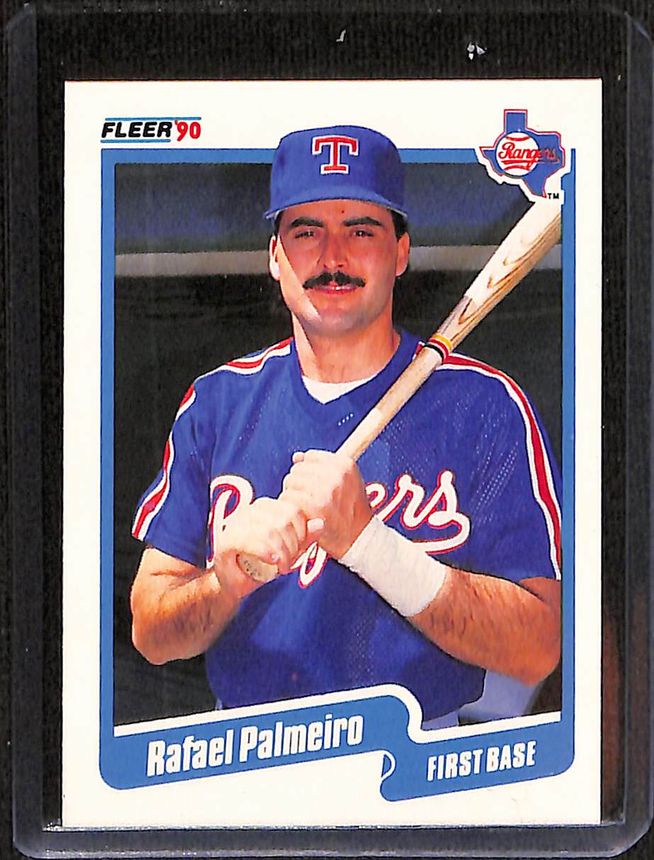 FIINR Baseball Card 1990 Fleer Rafael Palmeiro MLB Baseball Card #308 - Mint Condition