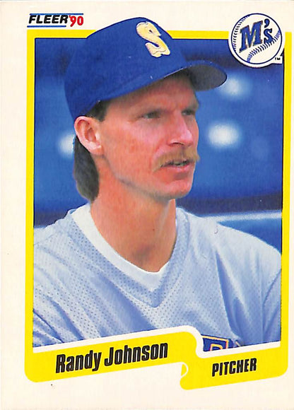 FIINR Baseball Card 1990 Fleer Randy Johnson MLB Baseball Error Card #518 - Error Card - Mint Condition