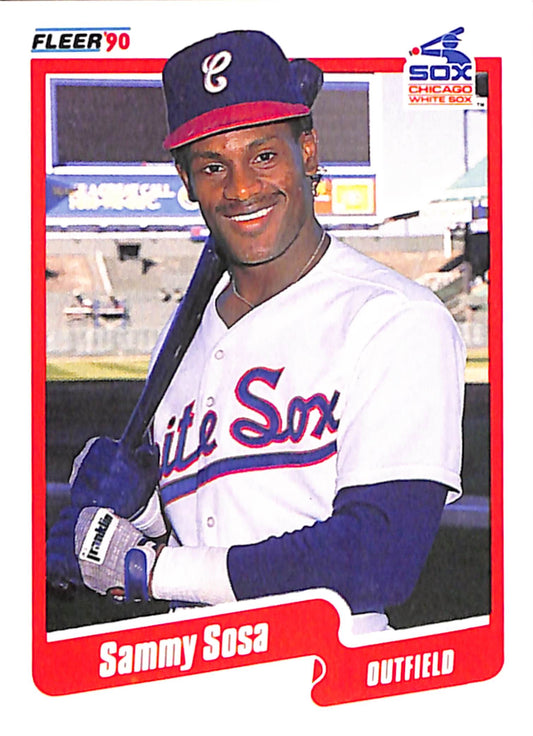 FIINR Baseball Card 1990 Fleer Sammy Sosa MLB Baseball Error Card #584 - Mint Condition - Error Card